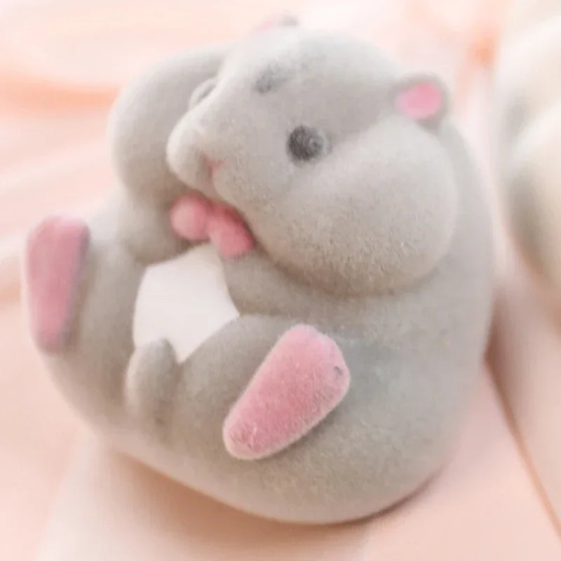 YELL Chubby Hamster — Flocked Gashapon Squish Toy