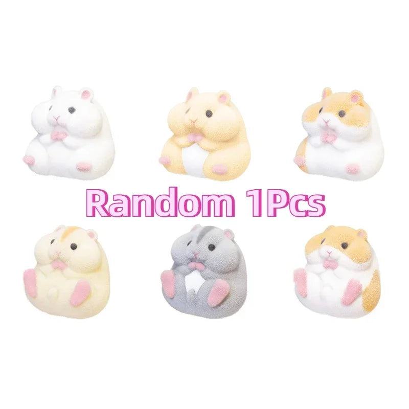 YELL Chubby Hamster — Flocked Gashapon Squish Toy